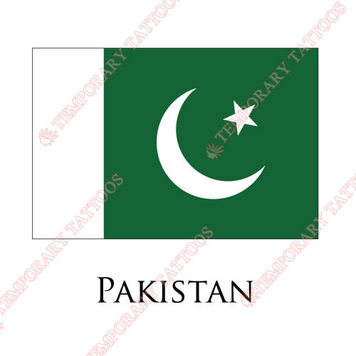 Pakistan flag Customize Temporary Tattoos Stickers NO.1951